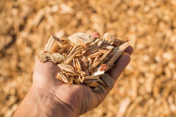 Wood Chips Spreading in Woodland Hills