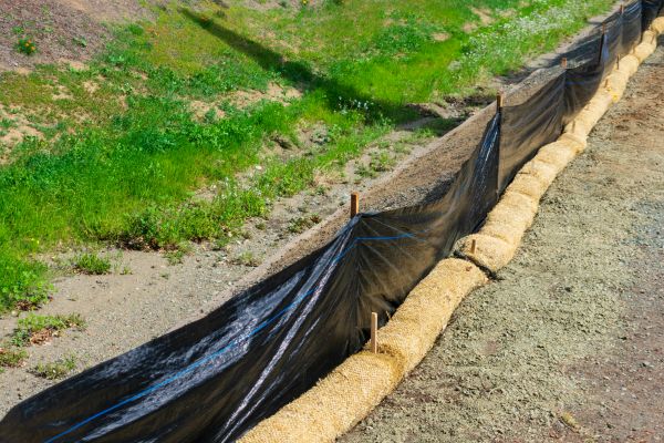 Straw Wattle Installation in Woodland Hills